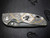XM-18 3.5" Artistry Series - Gold Engraved - Nichols Stainless Ladder Damascus -Close-Up Scale Side