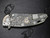 XM-18 3.5" Artistry Series - Gold Engraved - Nichols Stainless Ladder Damascus -Close-Up  Lockside
