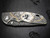 XM-18 3.5" Artistry Series - Gold Engraved - Vegas Forge Reptilian Stainless Steel San Mai Damascus - Close-Up Scale Side