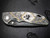 XM-18 3.5" Artistry Series - Gold Engraved - Vegas Forge Reptilian Stainless Steel San Mai Damascus - Close Up Scale Side