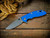 XM-18 3.25" Spearpoint-S45VN-Working Finish Blade-Battle Bronze-Blue G10