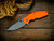Jurassic-Slicer Flat Ground-Working Finish Blade-Magnacut-Battle Bronze-Orange G10