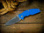 Jurassic-Slicer Flat Ground-Magnacut-Working Finish-Stonewash Blade-Blue G10