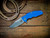 Jurassic-Frontier Clip Point-Magnacut-Working Finish-Stonewash Blade-Blue G10