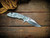 XM-18 3.0" Two Toned Bowie-20CV-Satin Bevel-Bead Blast Full Titanium-Milled Horsehead-Lockside