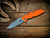 Eklipse 3.5" Skinny Fullered Harpoon Spearpoint-Magnacut-Working Finish-Orange G10