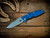 Eklipse 3.5" Skinny Fullered Harpoon Spearpoint-Magnacut-Working Finish-Blue Black G10