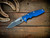 Eklipse 3.5" Skinny Fullered Harpoon Spearpoint-Magnacut-Stonewash-Blue Black G10