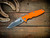 Eklipse 3.5" Skinny Fullered Harpoon Spearpoint-Magnacut-Stonewash Bronze-Orange G10