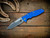 Eklipse 3.5" Skinny Fullered Harpoon Spearpoint-Magnacut-Stonewash Bronze-Blue G10