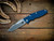 Eklipse 3.5" Skinny Fullered Harpoon Spearpoint Non-Flipper-Magnacut-Stonewash Bronze-Blue Bloack G10