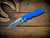 Eklipse 3.5" Skinny Fullered Harpoon Spearpoint Non-Flipper-Magnacut-Stonewash Bronze-Blue G10
