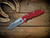 Eklipse 3.5" Skinny Fullered Harpoon Spearpoint Non-Flipper-Magnacut-Working Finish-Stonewash Blade-Red G10