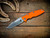 Eklipse 3.5" Skinny Fullered Harpoon Spearpoint Non-Flipper-Magnacut-Working Finish-Stonewash Blade-Orange G10