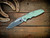 Eklipse 3.5" Skinny Fullered Harpoon Spearpoint Non-Flipper-Magnacut-Working Finish-Stonewash Blade-Translucent Green G10
