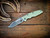 Eklipse 3.5" Skinny Fullered Harpoon Spanto Non-Flipper-Magnacut-Stonewash Blue-Translucent Green G10