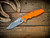Eklipse 3.5" Skinny Fullered Harpoon Spanto-Magnacut-Stonewash Blue-G10-Orange