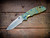 XM-18 3.5" Recurve-Non Flipper-Magnacut-Liberty Bell-Stonewash Gold-Blue Titanium Hardware_Scale Side