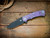 Project X-Clip Point-Magnacut-Battle Black Blade-Stonewash Purple Titanium Horsehead Scale-Titanium Hardware-Scale Side