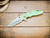 XM-18 3.25" Spanto-Magnacut-Stonewash-Special Finish-Translucent Green G10-Brass Hardware-Scale Side