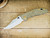 XM-18 3.5"-Magnacut-Aggressor Non Flipper Two Tone-Battle Purple-Textured OD Green Micarta-Brass Hardware-Scale Side
