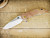 XM-18 3.5"-20CV Slicer-Bead Blast Two Tone-Special Finish-Smooth Natural Micarta-Brass Hardware-Scale Side