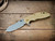 XM-18 3.5"-S45VN Skinner-Special Battle Finish-Smooth Coyote G10-Brass Hardware-Scale Side