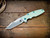 Eklipse 3.5" Skinny Fullered Harpoon Spearpoint-Magnacut-Stonewash Blade-Special Battle Green-Translucent Green G10-Titanium Hardware-Scale Side