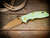 XM-18 3.5"-20CV-Spanto-Oil Rub Bronze Blade-Stonewash Rose Gold-Translucent Green G10-Brass Hardware-Scale Side