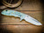 XM-18 3.5"-20CV-Spanto-Two Tone Blade-Bead Blast Green-Brass Horsehead Scale-Brass Hardware-Lockside