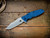 Eklipse 3.5" Skinny Fullered Harpoon Spearpoint-Magnacut-Battle Blue-Blue/Black G10-Titanium Hardware-Scale Side