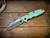 Eklipse 3.5" Skinny Fullered Harpoon Spanto-Magnacut-Stonewash Blade-Special Battle Finish-Translucent Green Green G10-Titanium Hardware-Scale Side