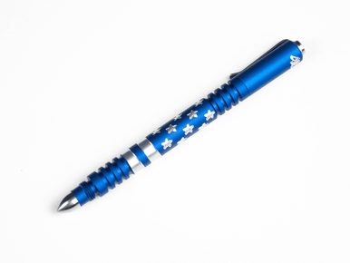 Investigator Pen-Stars and Stripes -Aluminum Matte Blue
