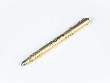Investigator Pen-Flames-Brass-Bead Blasted