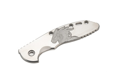 3.5" XM18 Titanium Scale-Milled Horse Head Logo-Satin-Bead Blast