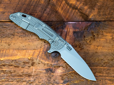 XM-18 3.5" Skinny Slicer-Flat Ground-Magnacut-Textured LS Bead Blast-Smooth Natural Micarta