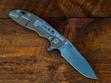 XM-18 3.5- Slicer Hollow Ground-S45VN-Stonewash Bronze-Coyote G10-Bead Blast Hardware-Holey Clip