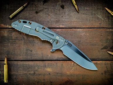 XM-18 3.5" Spearpoint-Two Tone-Bead Blast-Smooth FDE G10-Bronze Ti Hardware
