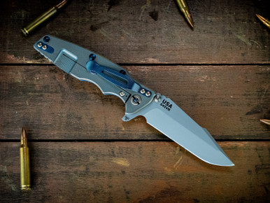 Eklipse-S45VN-Harpoon Spanto-Bead Blast Blue-Blue G10-Blue Ti Hardware