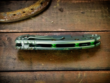 XM-18 3.5" Spanto-Bead Blast Green-Wood/Resin-Bronze Ti/Green Standoffs