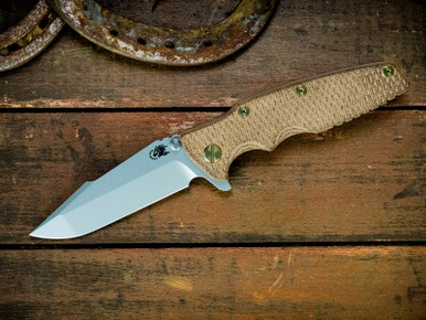 Eklipse-S45VN-Harpoon Spanto-Bead Blast Bronze-Textured OD Green Micarta-Green/Gold Ti Hardware