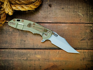 XM-18 3.5" Aggressor-Magnacut-Bead Blast Green-Macassar Ebony-Bronze Ti Hardware/TS