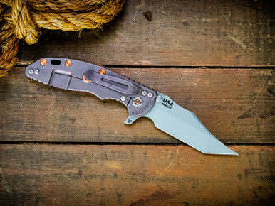 XM-18 3.5" Aggressor-Magnacut-Bead Blast Purple-Cocobolo-Copper Hardware