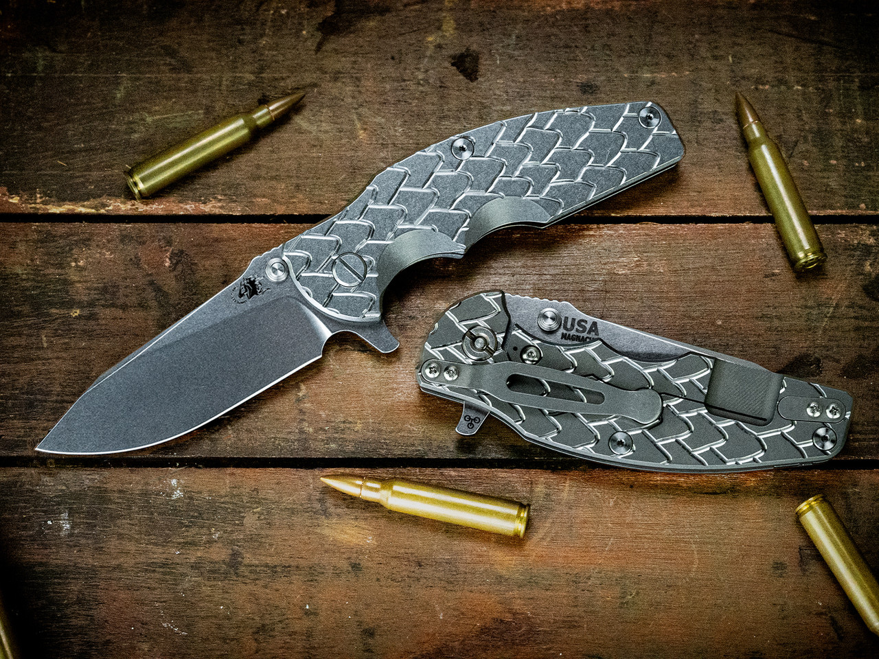 Jurassic-Slicer Flat Ground-Magnacut-Stonewash Blade-Dragon Scale