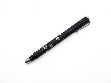 Ranch Hounds-Investigator Pen-Straight Flute-Stainless Steel-Matte Black-Chaos Paws