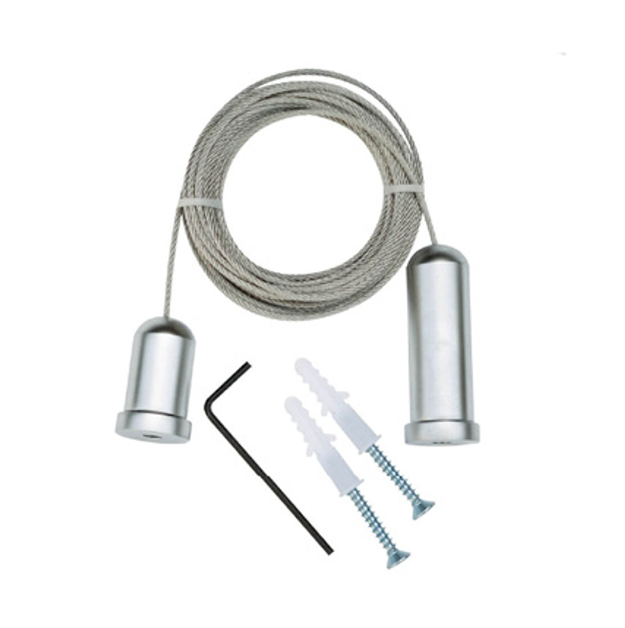 Metal Floor to Ceiling Cable Kit with Fixings - 4m - Pack of 1