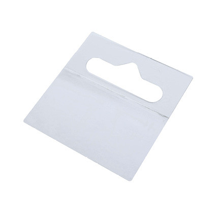 Adhesive Hanging Tabs - 1.5 X 1 Inch Clear Plastic Foldable Display Tabs With Round Hole, 1000 Pieces