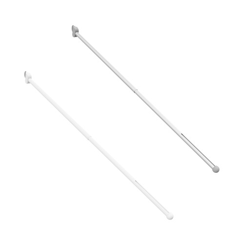 Narrow Fixing Double Slot Aisle Fin Holder 550-960mm - Silver Powder Coated Aluminium - Sold Individually