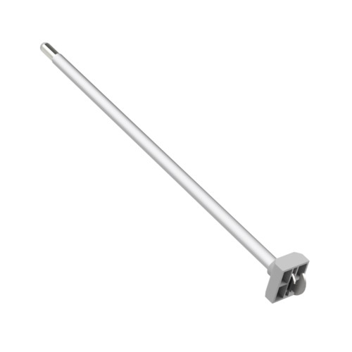 Multi Fixing Aisle Fin Holder 550-960mm - Silver Aluminium Telescopic Aisle Fin - Sold Individually