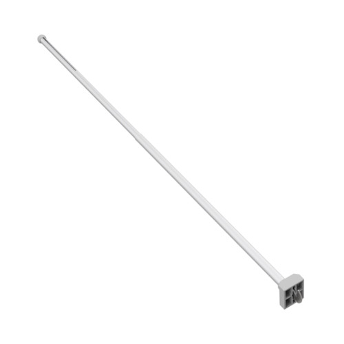 Multi Fixing Double Slot Aisle Fin Holder 550-960mm - Silver Powder Coated Aluminium - Sold Individually